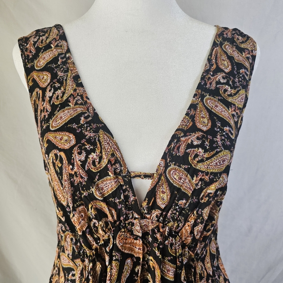 Millibon Dress Paisley Print Sleeveless Dress Soze M - Picture 5 of 8